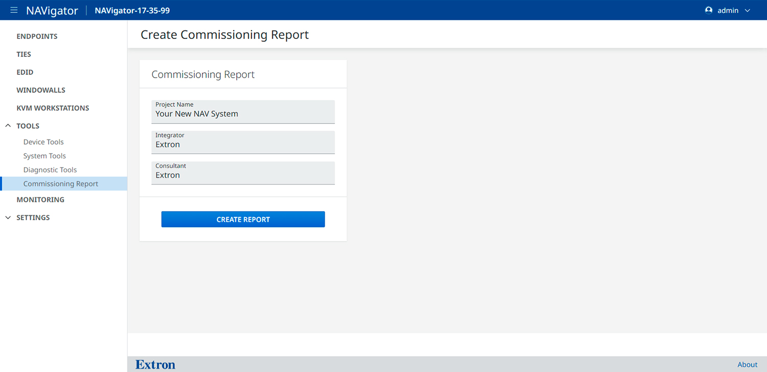 NAV Commissioning Report