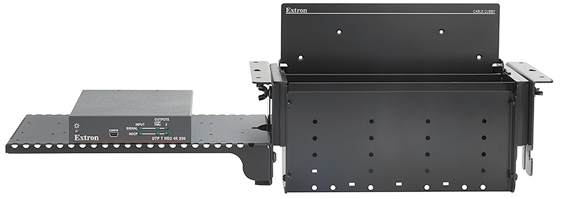 PMK 155 shown with optional Cable Cubby 1252 MS enclosure and device