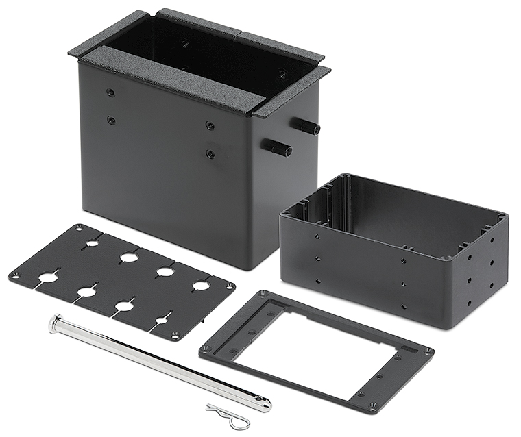 Included brackets accommodate three Retractor modules, eight AV cables, or three AAP AV connectivity modules