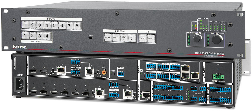 DTP CrossPoint 84 IPCP MA 70<br /><span class="text-error small-text">Extron XTP DTP 24 shielded twisted pair cable is strongly recommended</span>