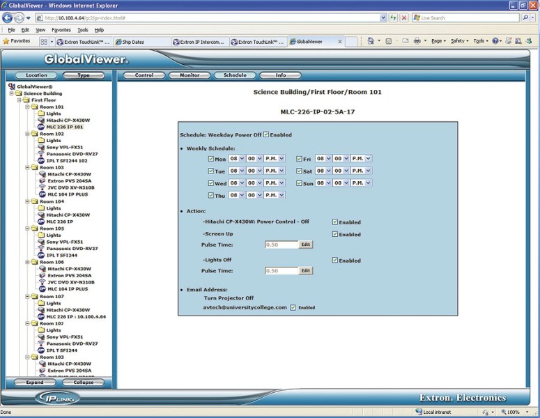 Schedule View