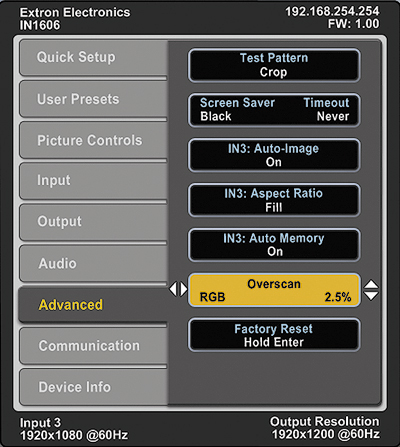 Advanced OSD