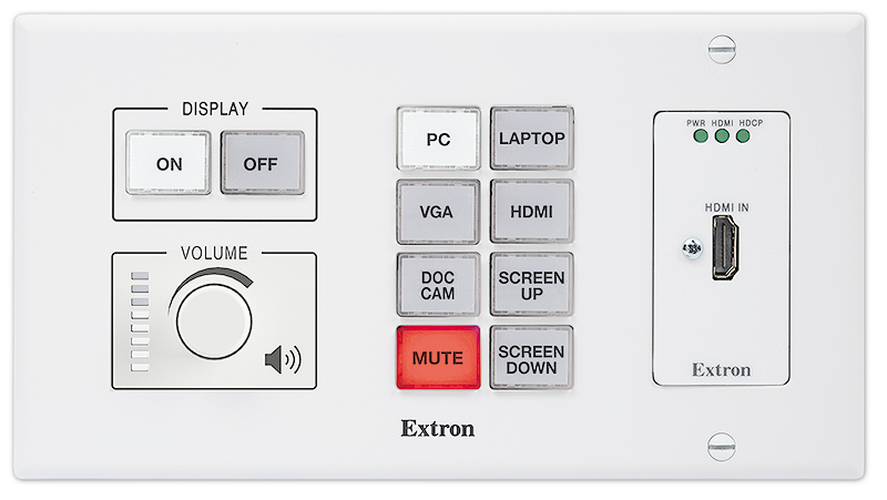 MLM 200 D - White<br/>Shown with optional MLC Plus 200 Controller and HDMI Decorator-Style Module