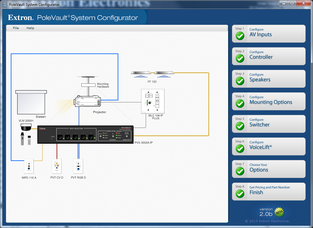 The online configurator lets you create custom systems.