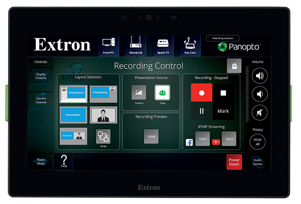 Extron TouchLink Pro control Panel