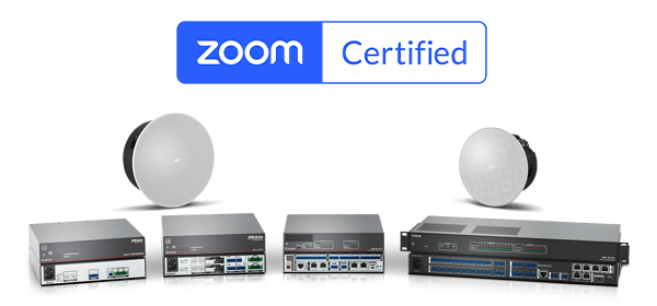 Extron equipment with Zoom logo